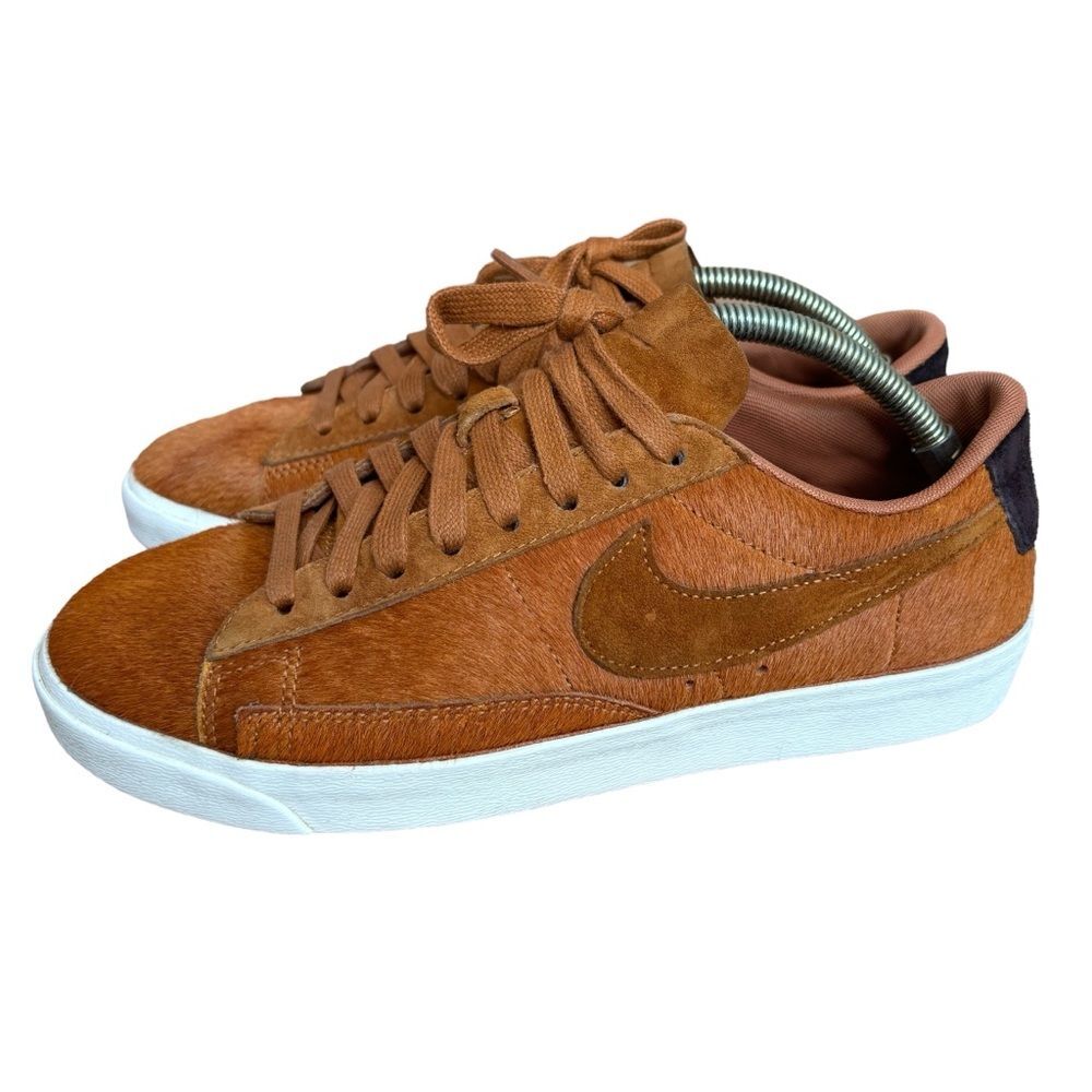 Nike W Blazer Low LX Pony Hair Cinder Tennis Shoes Sz 7